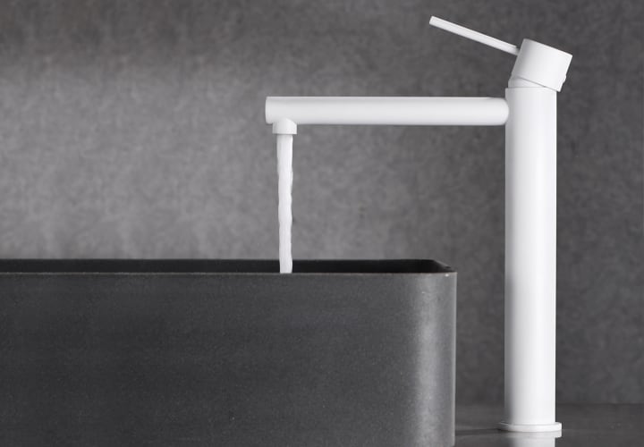 Pack Grifo de lavabo caño alto Milos Imex + Válvula click-clack ambiente 9
