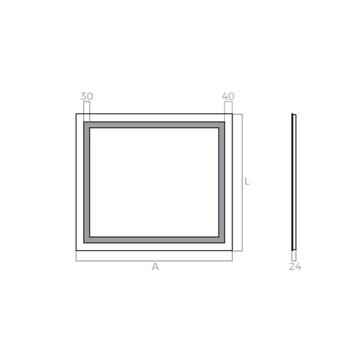 Espejo de baño con luz LED Orion Bruntec croquis 4