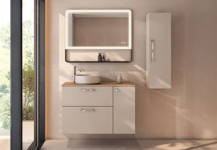 Mueble de baño con encimera de madera Verso Viso principal 5