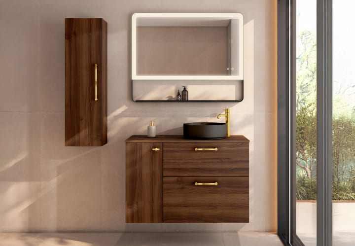 Mueble de baño con encimera de madera Verso Viso principal 4