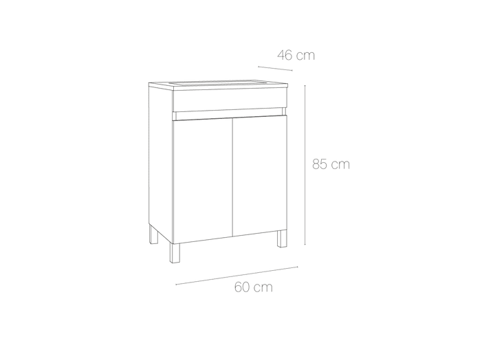 Conjunto mueble de baño Malmo Bruntec croquis 6