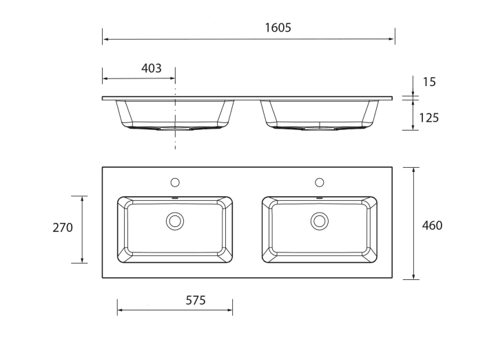 Conjunto mueble de baño Runa Salgar croquis 17
