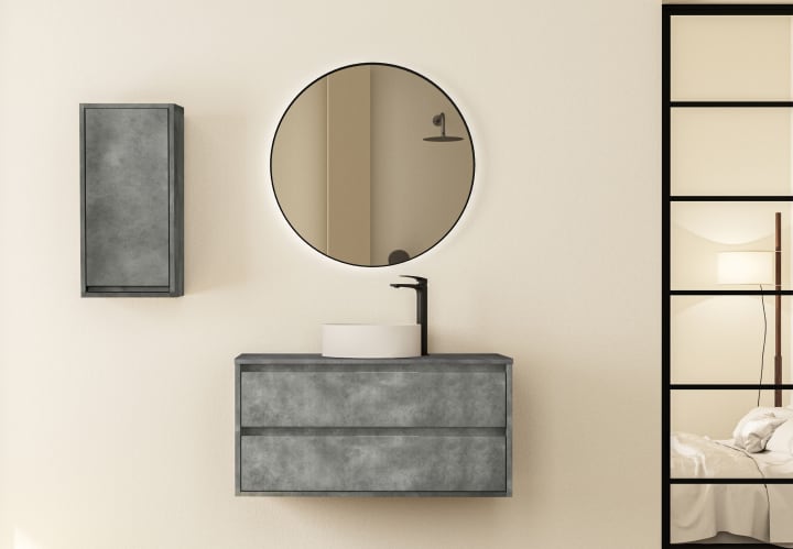 Mueble de baño con encimera de madera Boston Bruntec principal 3