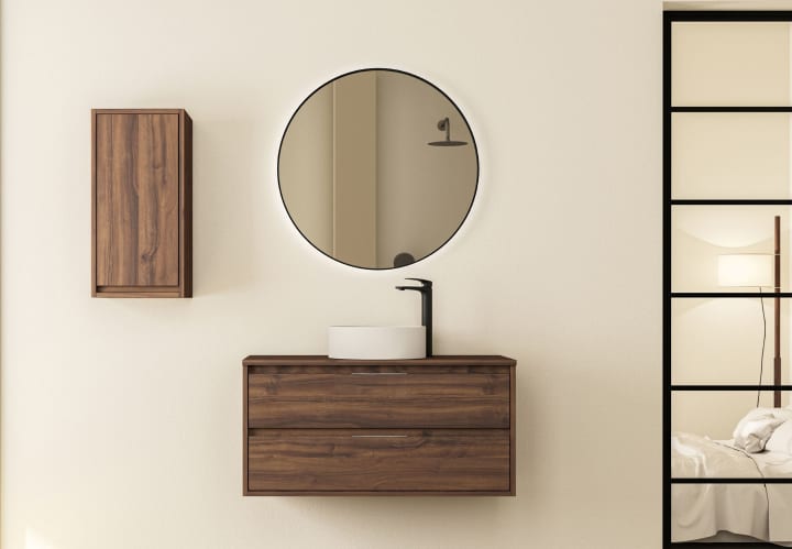Mueble de baño con encimera de madera Boston Bruntec principal 1