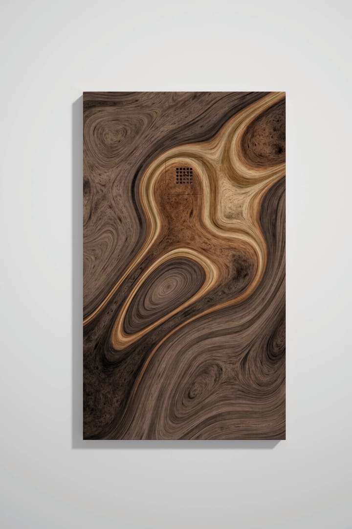 Platos de ducha de resina decorados Design 3D Madera 2 Bruntec opción 6