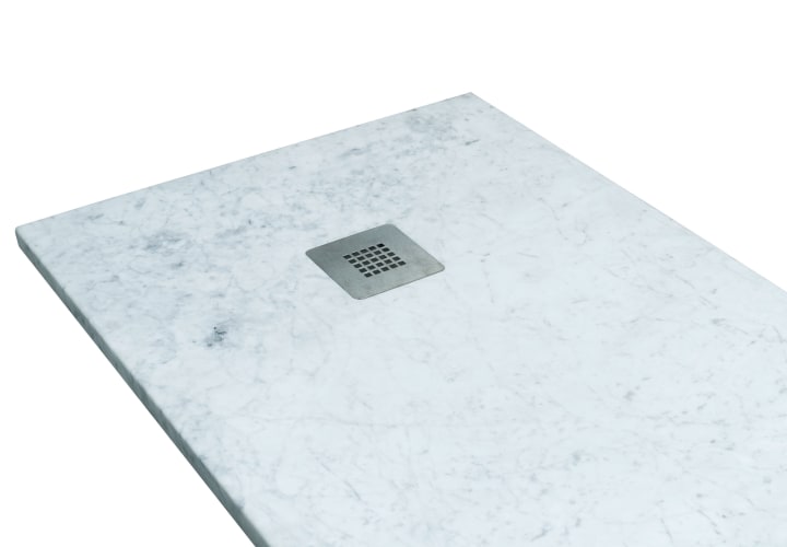 Plato de ducha Mármol Natural Carrara Bruntec detalle 3