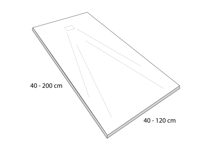 Plato de ducha Mármol Natural Carrara Bruntec croquis 5