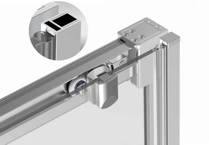 Mampara de ducha Glasé (GS102) Kassandra detalle 10