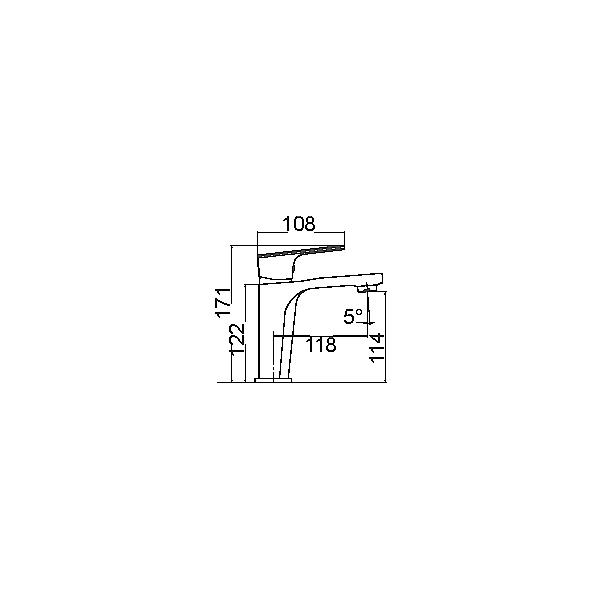 Grifo de lavabo Bali Imex croquis 2