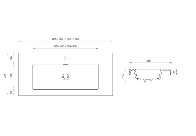 Conjunto mueble de baño Marsala Grupo Seys croquis 4