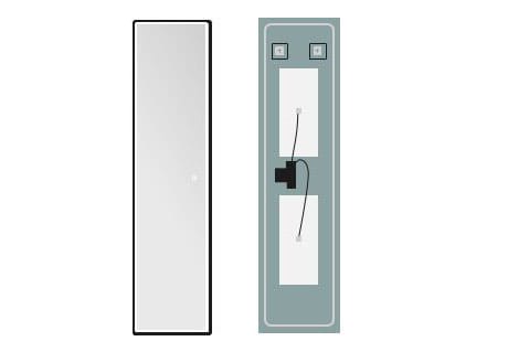Espejo de baño con luz LED New York Ledimex croquis 10