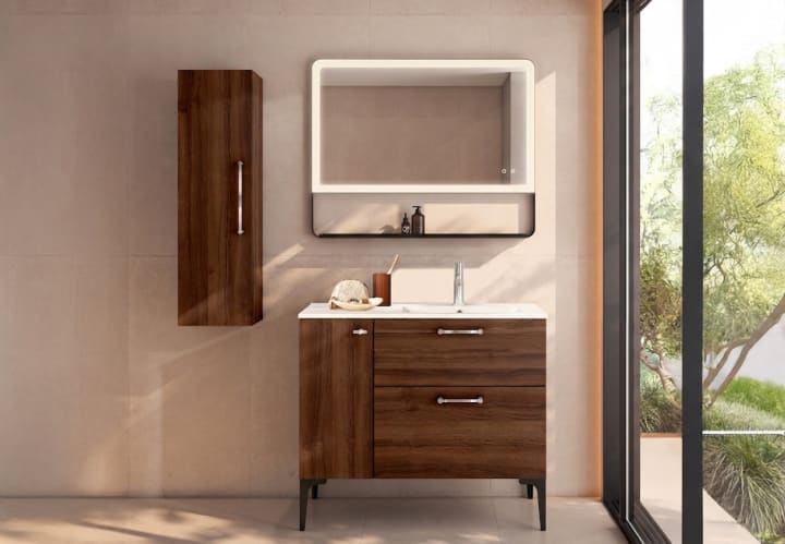 Conjunto mueble de baño con banquillo con lavabo Flat Verso Viso principal 5