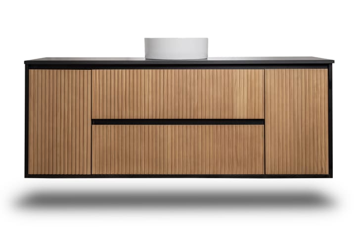 Mueble de baño con encimera de madera maciza Alpes 13 Bruntec detalle 6