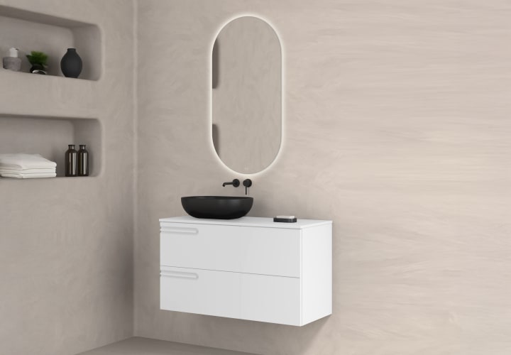 Mueble de baño con encimera de madera Econic Royo principal 2