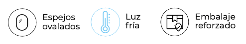 Espejo de baño con luz LED Oval Ledimex croquis 11