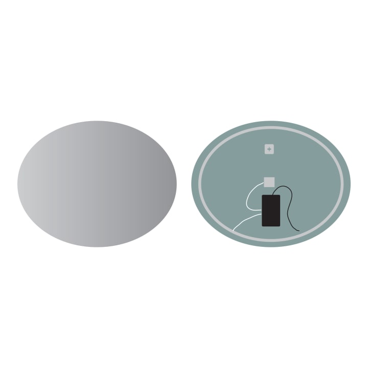 Espejo de baño con luz LED Oval Ledimex croquis 7