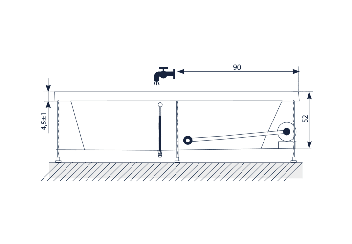 Bañera hidromasaje Jazz L Baños 10 croquis 5