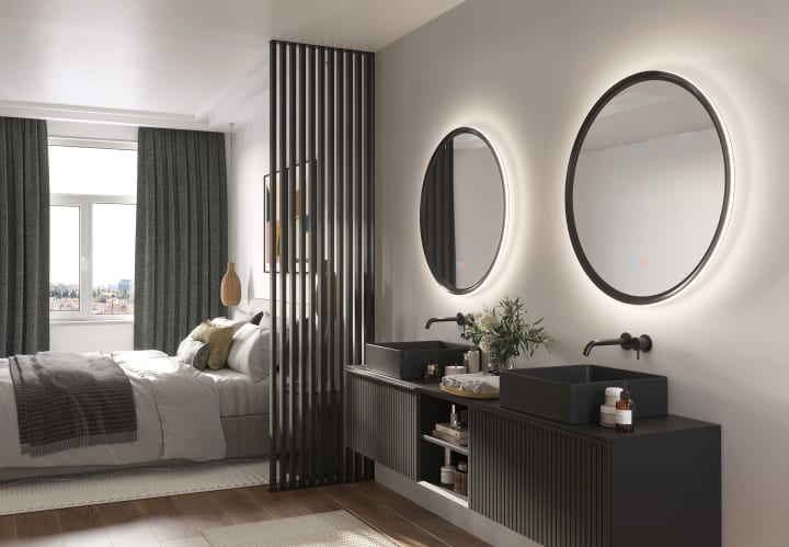 Espejo de baño con luz LED Torino Ledimex ambiente 11