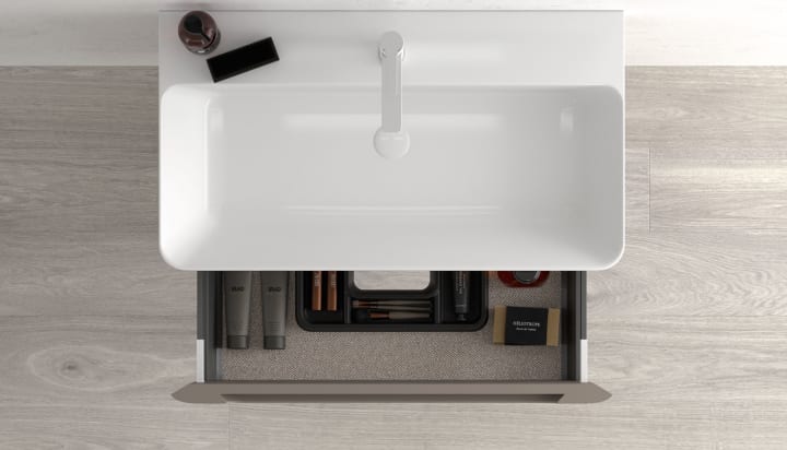 Mueble de baño con encimera de madera hidrófuga Novus Avila Dos detalle 4