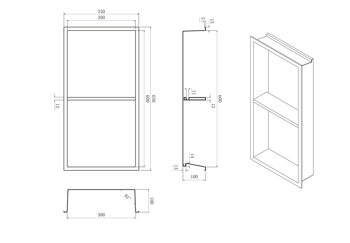 Hornacina de baño Marshall Medimex croquis 7