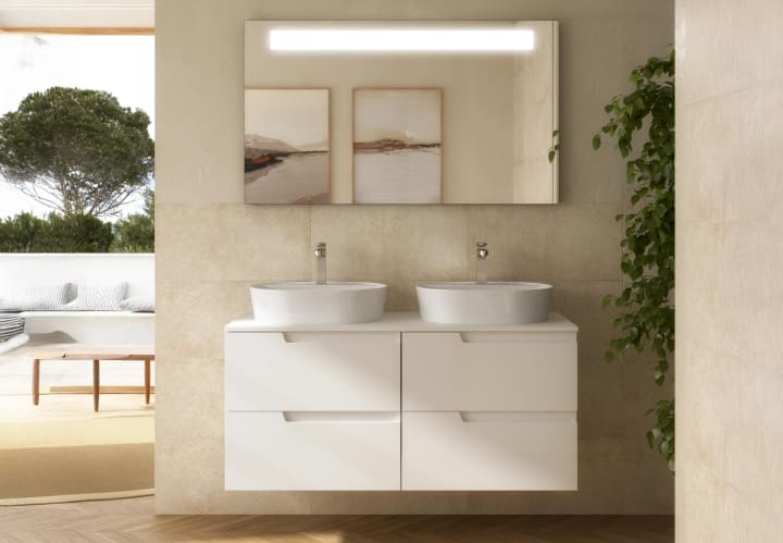 Mueble de baño con encimera de mismo color que el mueble Vima Salgar principal 1