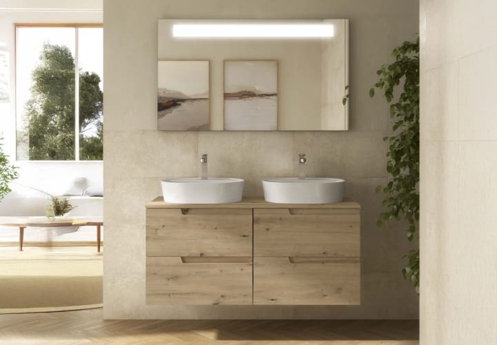 Mueble de baño con encimera de mismo color que el mueble Vima Salgar principal 3