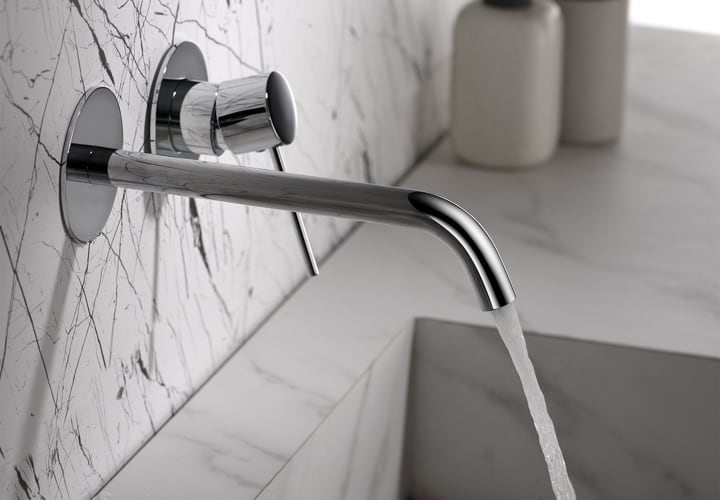 Pack grifo de lavabo empotrado Imex Milos + Válvula click-clack ambiente 10