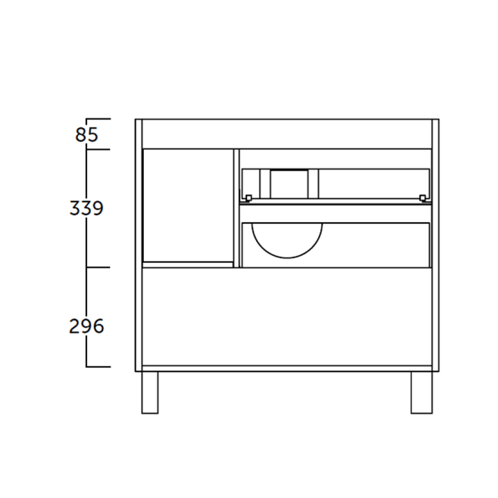 Mueble de baño Cervino Coycama croquis 7