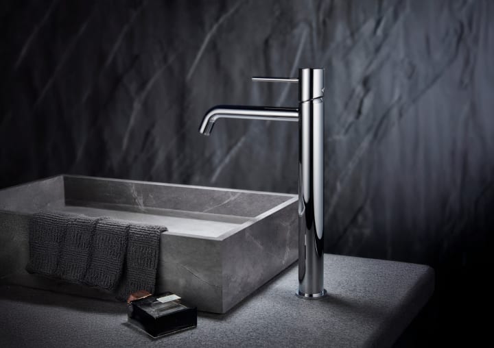 Pack Grifo de lavabo caño alto Monza Imex + Válvula click-clack ambiente 8
