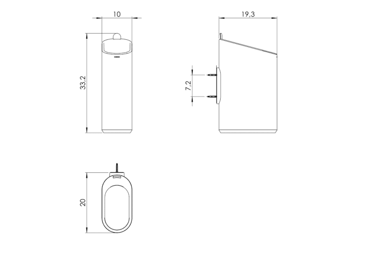 Papelera de baño Flat Cosmic croquis 11