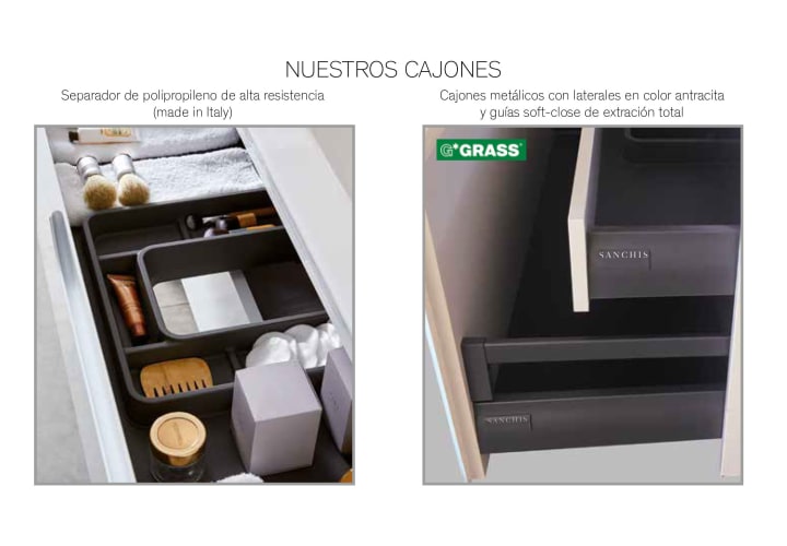 Conjunto mueble de baño Deco Lux Sanchís opción 13