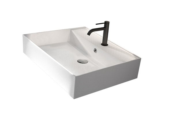 Conjunto mueble de baño con lavabo de carámica de 12 cm de alto y cajonera Nomad Viso detalle 16