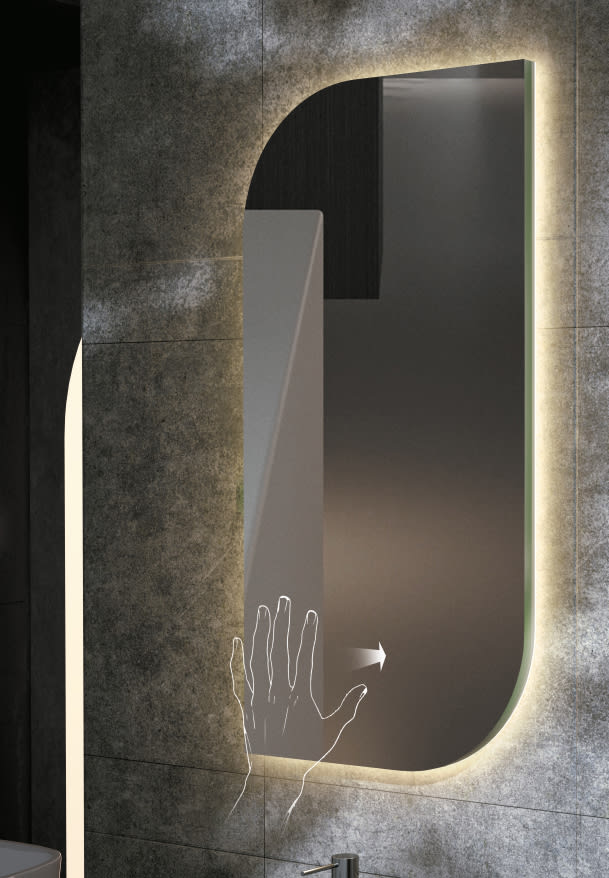 Espejo de baño con luz LED Cardiff Ledimex detalle 1