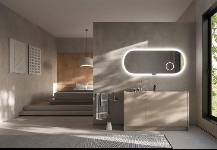 Espejo de baño con luz LED Indiana Ledimex ambiente 7