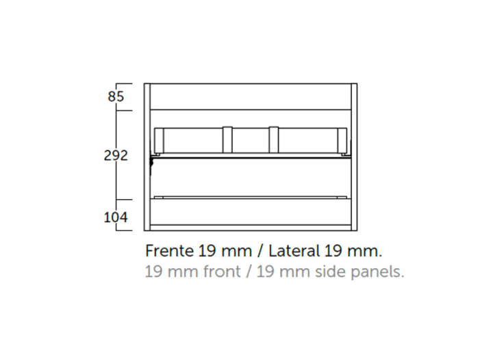 Mueble de baño Landes Coycama croquis 6