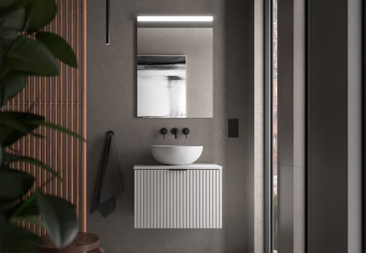 Mueble de baño con encimera de madera Biba Salgar principal 1