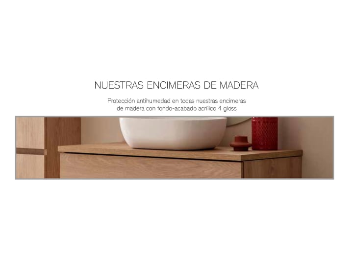 Conjunto mueble de baño con lavabo sobre encimera Hana Sanchis opción 8