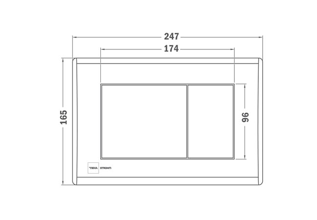 Pack inodoro suspendido + cisterna empotrada + pulsador Soller Strohm Teka croquis 6