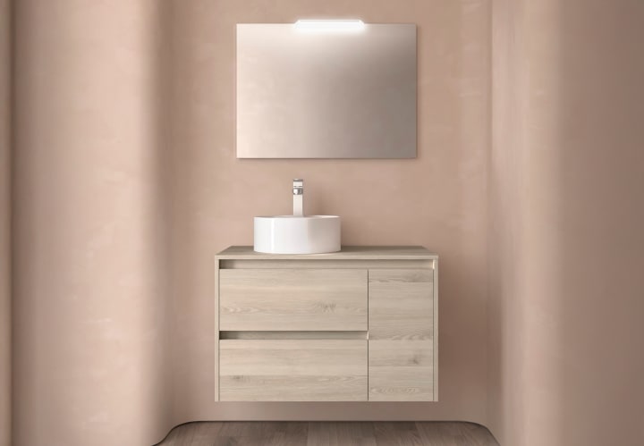 Mueble de baño con encimera de madera Noja Salgar principal 6