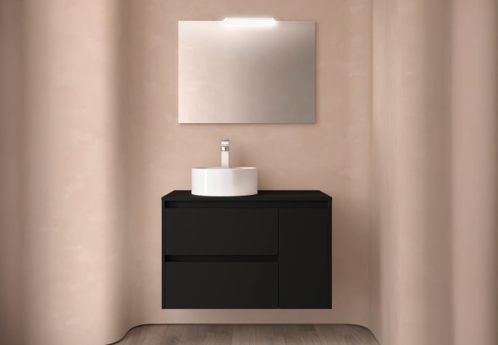 Mueble de baño con encimera de madera Noja Salgar principal 1