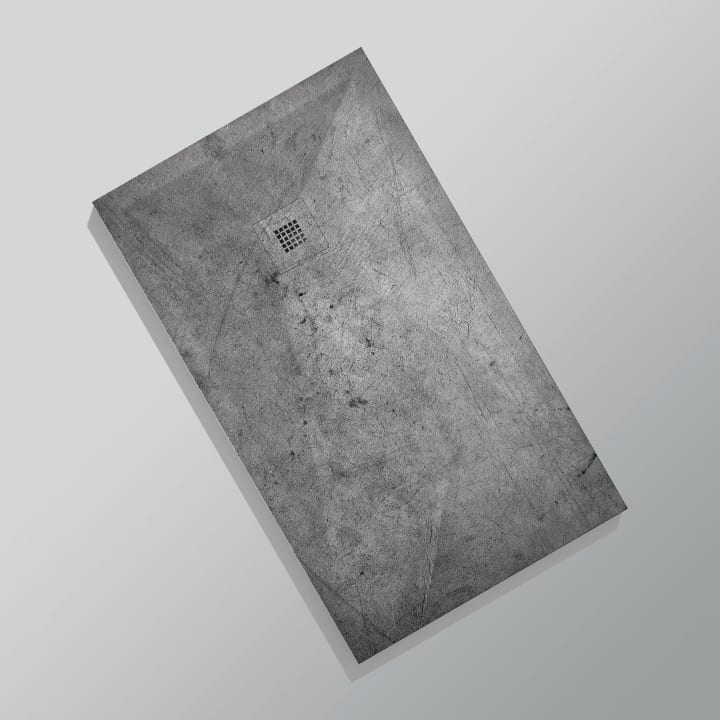 Platos de ducha de resina decorados Design 3D Cemento Bruntec opción 15