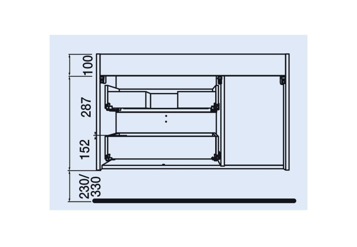 Mueble de baño con encimera Uniiq Salgar croquis 7