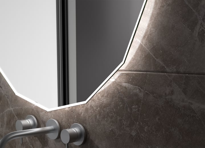 Espejo de baño con luz LED Nassau Eurobath detalle 1