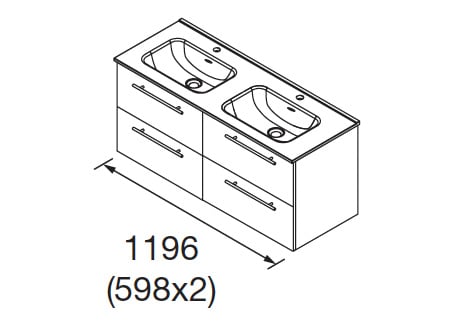 Conjunto mueble de baño Silane Salgar croquis 8