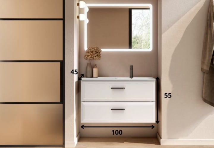 Mueble de baño Delta Viso croquis 14