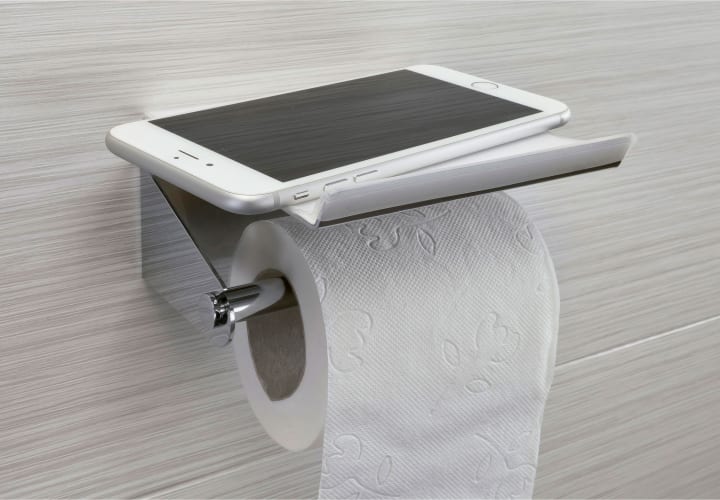 Portarrollos de baño con bandeja Luxor Manillons Torrent detalle 1