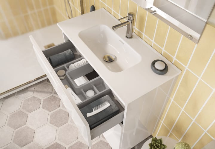 Conjunto mueble de baño fondo reducido 39 cm Vitale Royo detalle 8