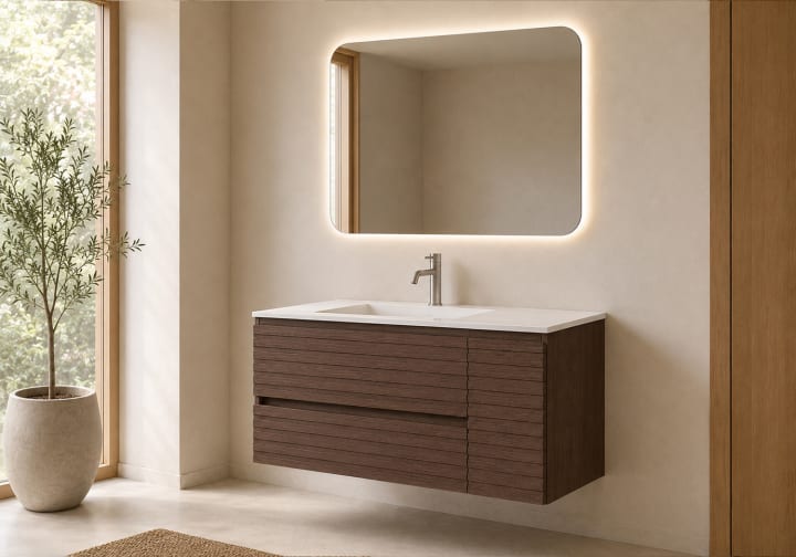 Conjunto Mueble de baño Alpes 21 Bruntec con lavabo Solid Surface principal 4