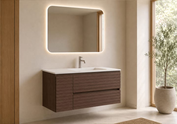 Conjunto Mueble de baño Alpes 21 Bruntec con lavabo Solid Surface principal 5