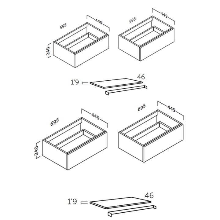 Conjunto mueble de baño Flow Coycama croquis 3